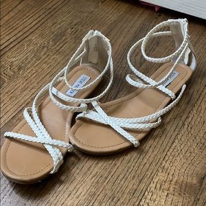 White Steve Madden sandals